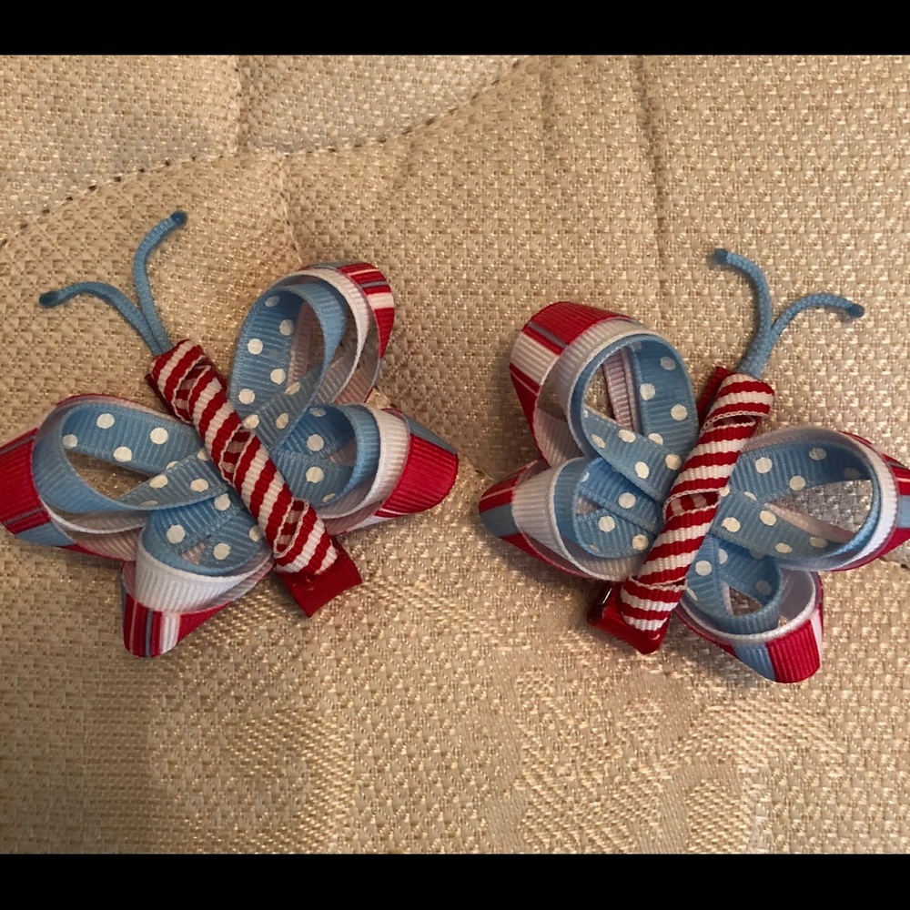 Butterfly hair clips